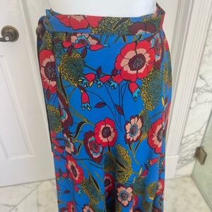 Band of Gypsies Blue Floral Skirt medium